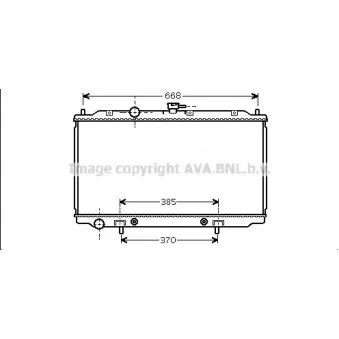 Radiateur, refroidissement du moteur AVA QUALITY COOLING DN2218