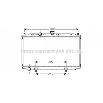 Radiateur, refroidissement du moteur AVA QUALITY COOLING DN2221