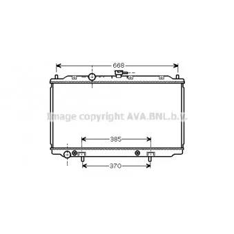 Radiateur, refroidissement du moteur AVA QUALITY COOLING DN2223