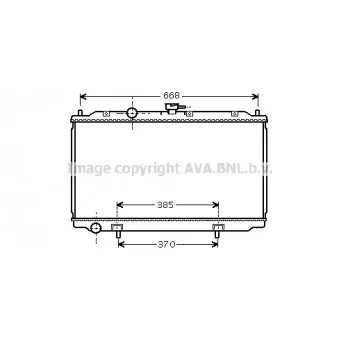 Radiateur, refroidissement du moteur AVA QUALITY COOLING DN2224