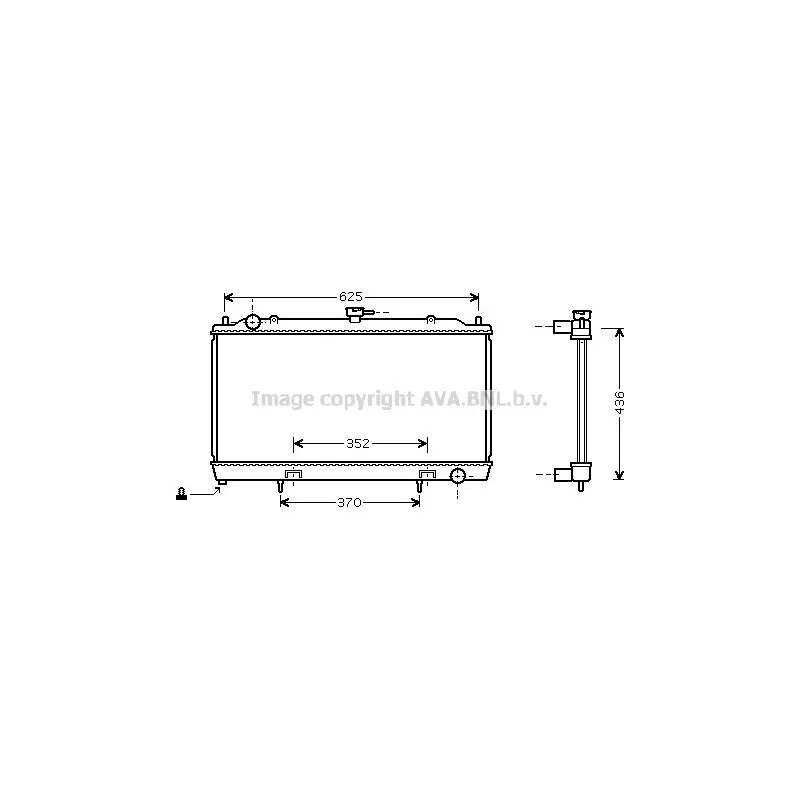 Radiateur, refroidissement du moteur AVA QUALITY COOLING DN2229