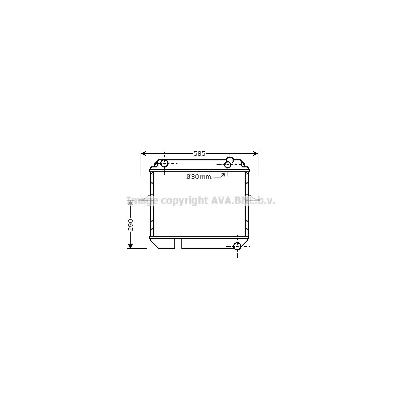 Radiateur, refroidissement du moteur AVA QUALITY COOLING DN2230