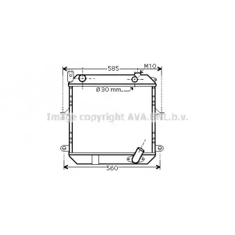 Radiateur, refroidissement du moteur AVA QUALITY COOLING DN2233