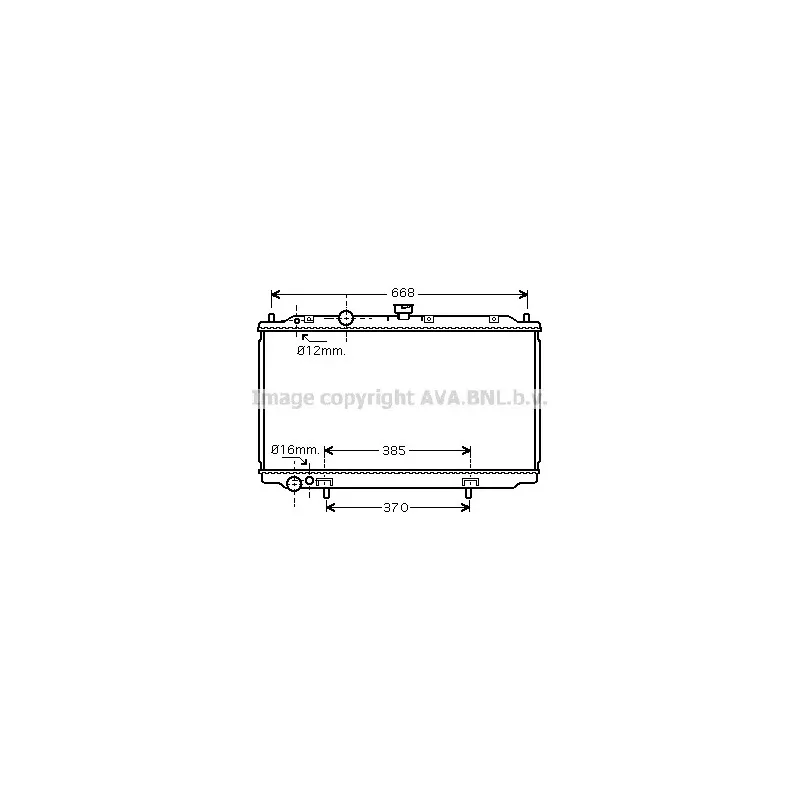 Radiateur, refroidissement du moteur AVA QUALITY COOLING DN2237