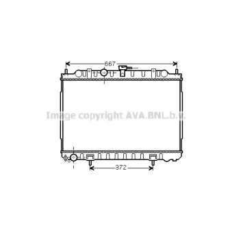 Radiateur, refroidissement du moteur AVA QUALITY COOLING DN2238