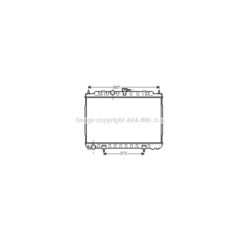 Radiateur, refroidissement du moteur AVA QUALITY COOLING DN2238