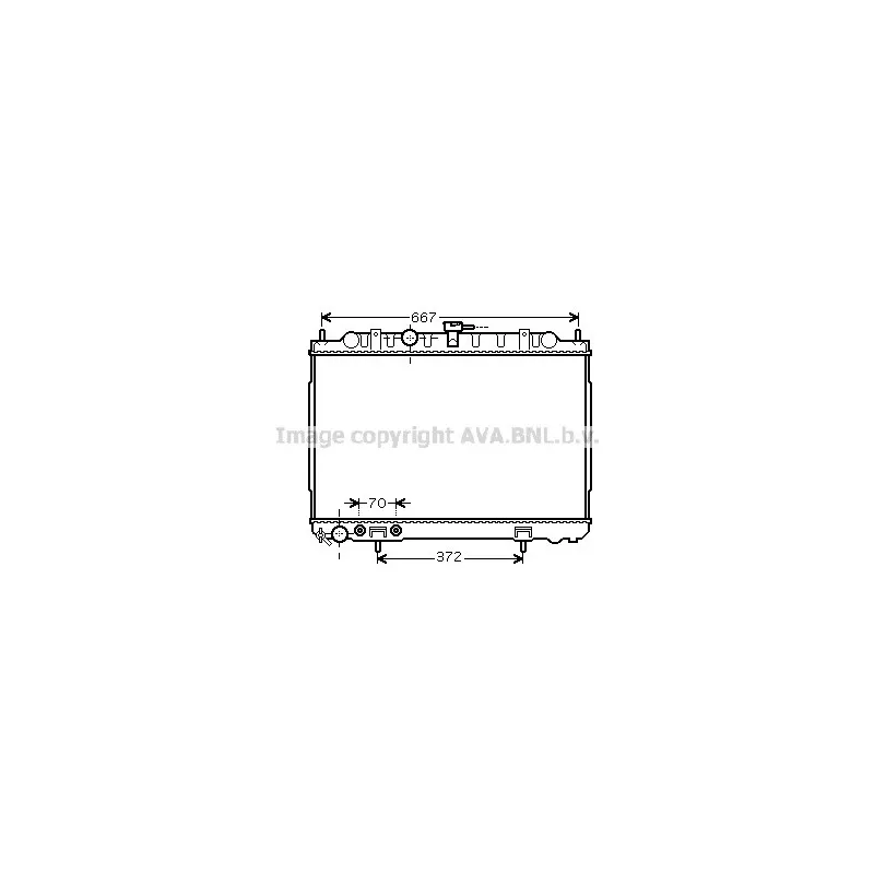 Radiateur, refroidissement du moteur AVA QUALITY COOLING DN2239