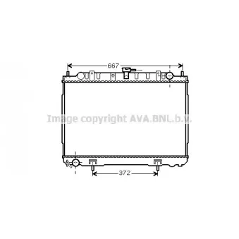 Radiateur, refroidissement du moteur AVA QUALITY COOLING
