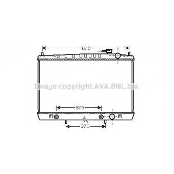 Radiateur, refroidissement du moteur AVA QUALITY COOLING DN2242