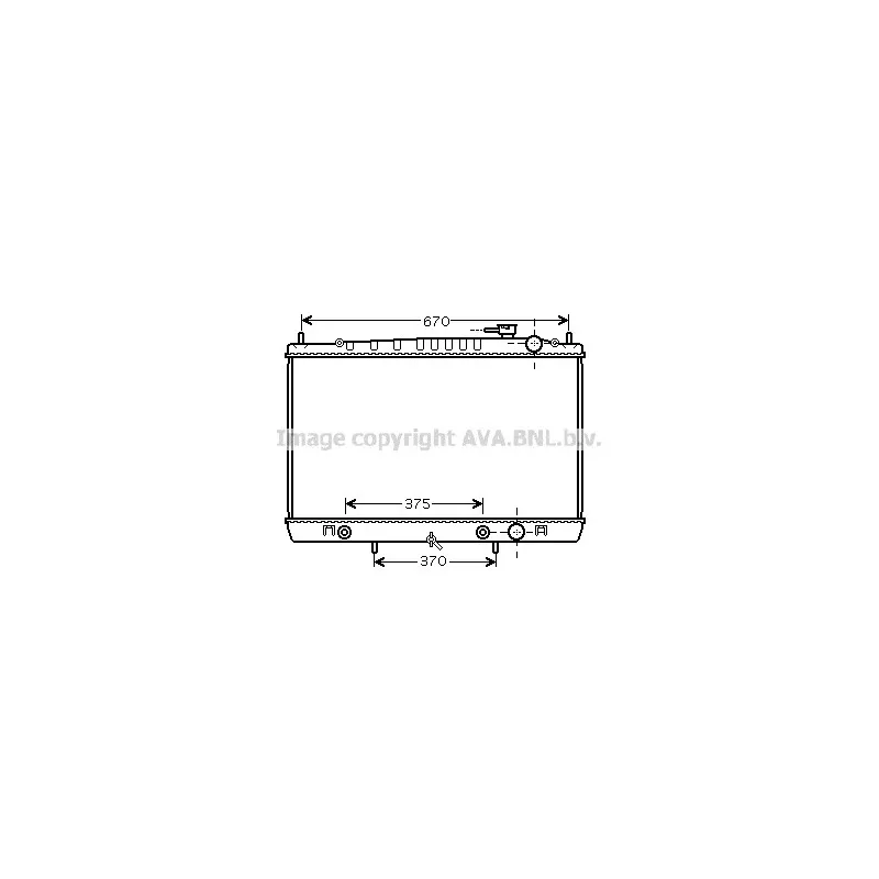 Radiateur, refroidissement du moteur AVA QUALITY COOLING DN2242