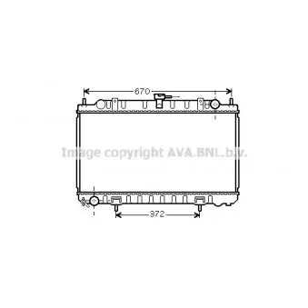 Radiateur, refroidissement du moteur AVA QUALITY COOLING DN2244
