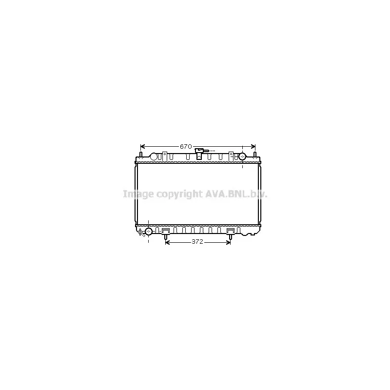 Radiateur, refroidissement du moteur AVA QUALITY COOLING DN2244