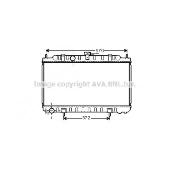 Radiateur, refroidissement du moteur AVA QUALITY COOLING DN2245