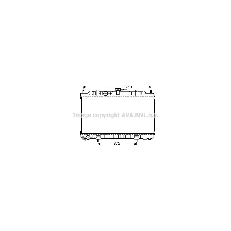 Radiateur, refroidissement du moteur AVA QUALITY COOLING DN2245
