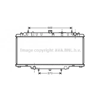 Radiateur, refroidissement du moteur AVA QUALITY COOLING DN2246