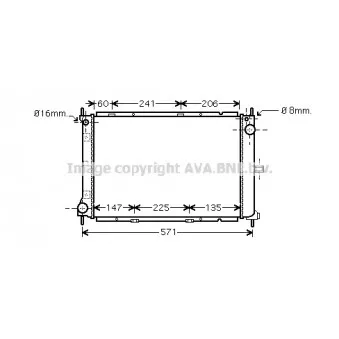 Radiateur, refroidissement du moteur AVA QUALITY COOLING