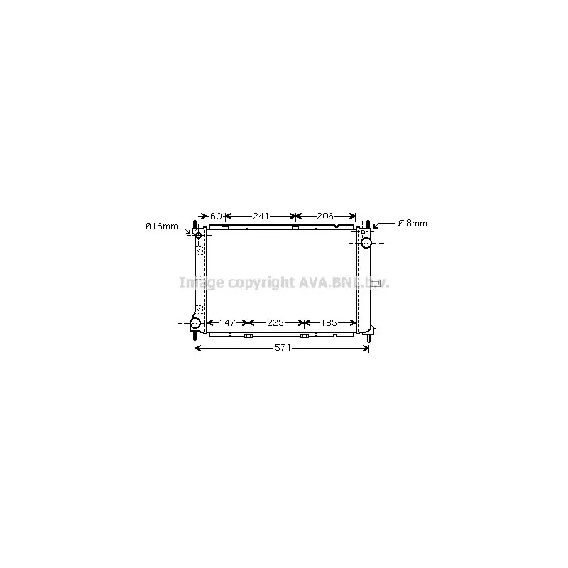 Radiateur, refroidissement du moteur AVA QUALITY COOLING DN2249