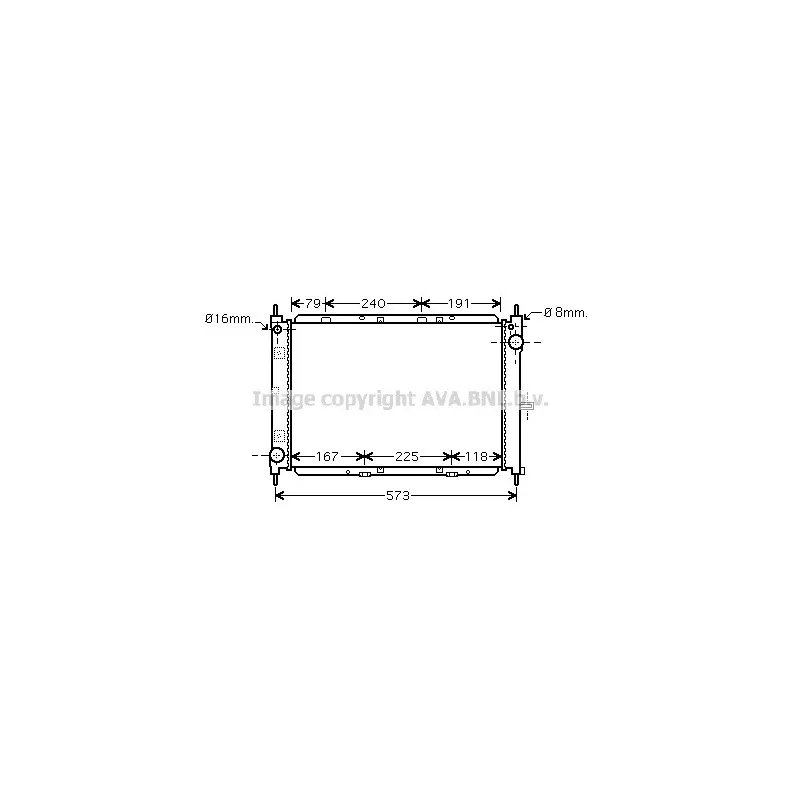 Radiateur, refroidissement du moteur AVA QUALITY COOLING DN2260