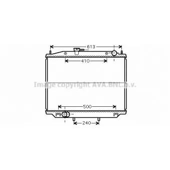 Radiateur, refroidissement du moteur AVA QUALITY COOLING DN2265