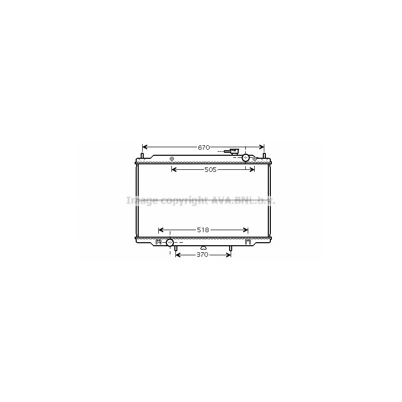 Radiateur, refroidissement du moteur AVA QUALITY COOLING DN2266