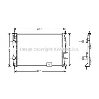 Radiateur, refroidissement du moteur AVA QUALITY COOLING