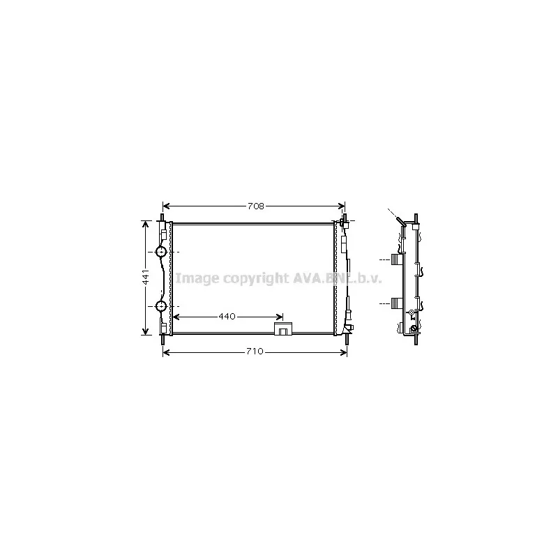 Radiateur, refroidissement du moteur AVA QUALITY COOLING DN2288