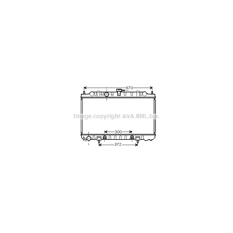 Radiateur, refroidissement du moteur AVA QUALITY COOLING DN2289