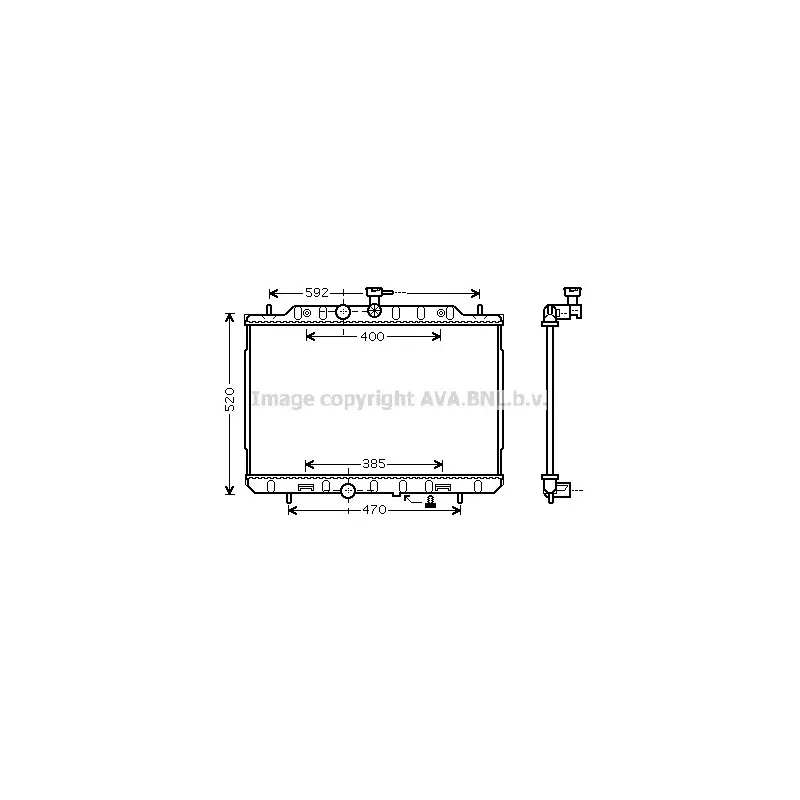 Radiateur, refroidissement du moteur AVA QUALITY COOLING DN2291