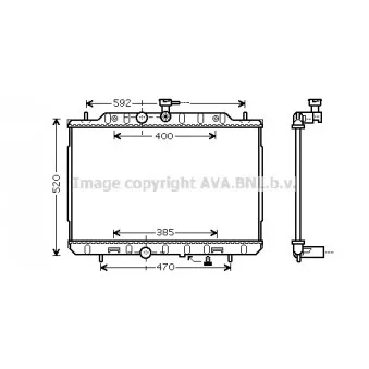 Radiateur, refroidissement du moteur AVA QUALITY COOLING DN2292