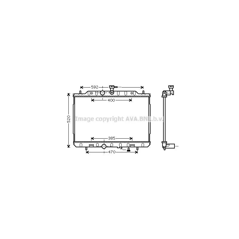 Radiateur, refroidissement du moteur AVA QUALITY COOLING DN2292