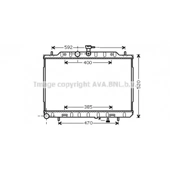 Radiateur, refroidissement du moteur AVA QUALITY COOLING DN2294