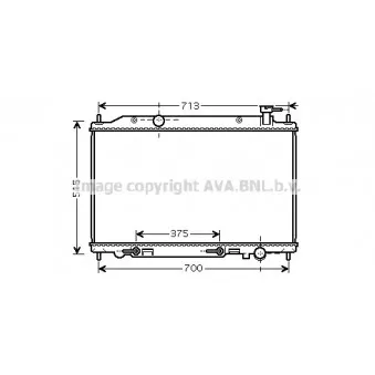 Radiateur, refroidissement du moteur AVA QUALITY COOLING DN2295