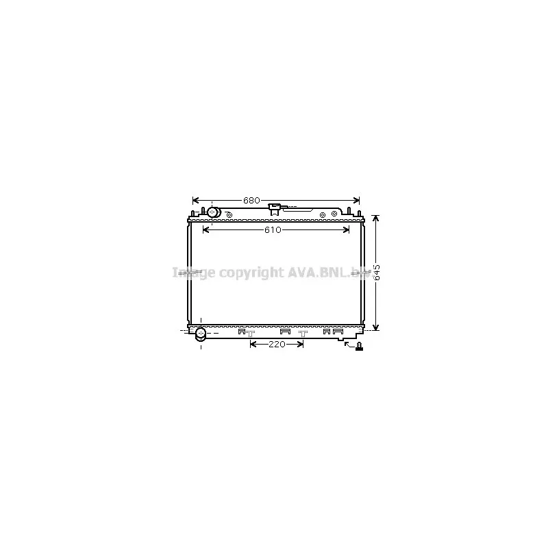 Radiateur, refroidissement du moteur AVA QUALITY COOLING DN2296