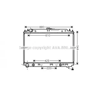 Radiateur, refroidissement du moteur AVA QUALITY COOLING DN2297