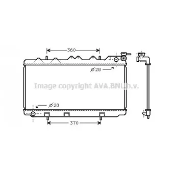 Radiateur, refroidissement du moteur AVA QUALITY COOLING