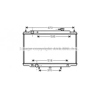 Radiateur, refroidissement du moteur AVA QUALITY COOLING