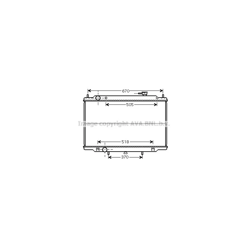 Radiateur, refroidissement du moteur AVA QUALITY COOLING DN2302