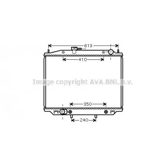 Radiateur, refroidissement du moteur AVA QUALITY COOLING DN2303