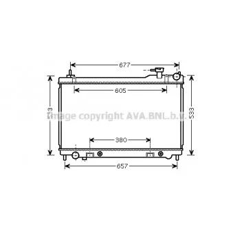 Radiateur, refroidissement du moteur AVA QUALITY COOLING DN2304