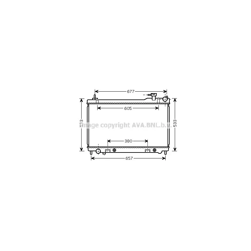 Radiateur, refroidissement du moteur AVA QUALITY COOLING DN2304