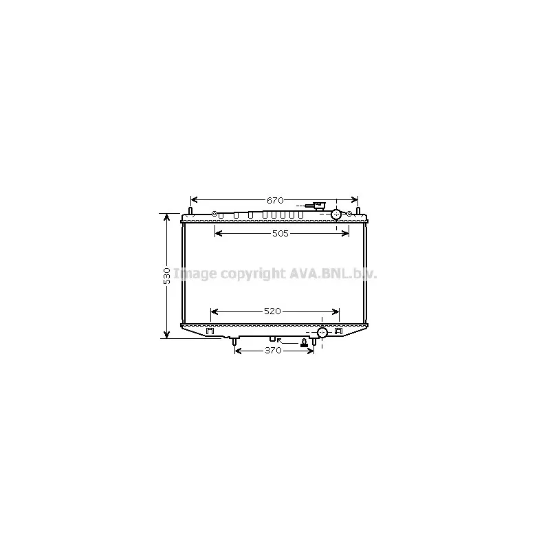 Radiateur, refroidissement du moteur AVA QUALITY COOLING DN2308