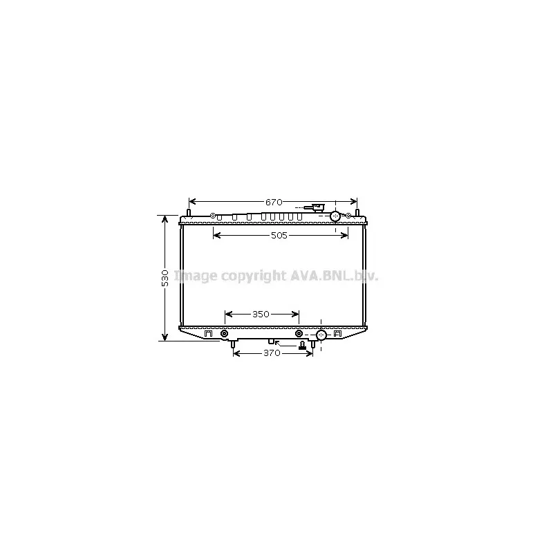 Radiateur, refroidissement du moteur AVA QUALITY COOLING DN2309