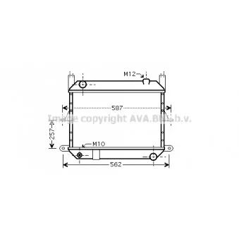 Radiateur, refroidissement du moteur AVA QUALITY COOLING DN2312