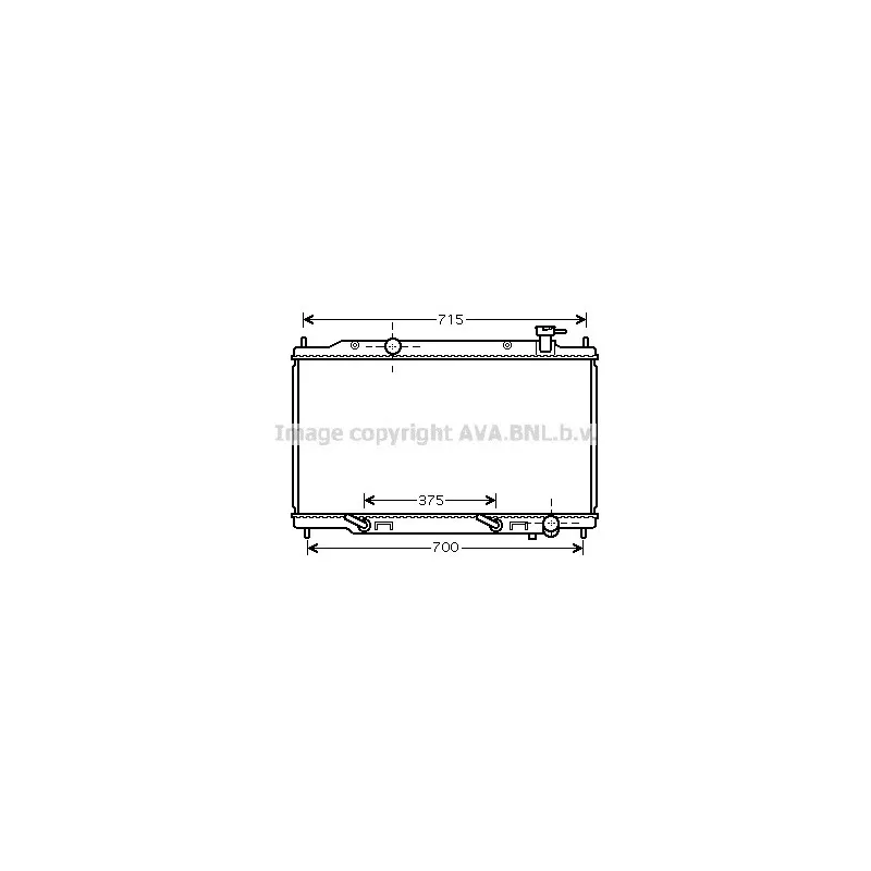 Radiateur, refroidissement du moteur AVA QUALITY COOLING DN2319