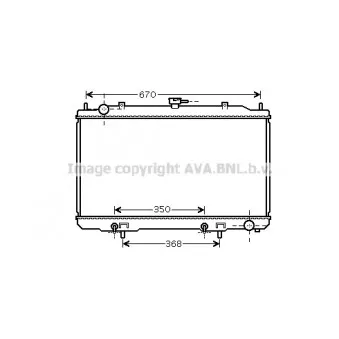 Radiateur, refroidissement du moteur AVA QUALITY COOLING DN2320