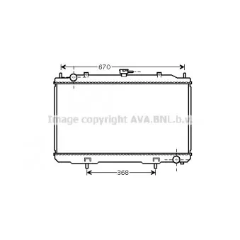 Radiateur, refroidissement du moteur AVA QUALITY COOLING DN2324