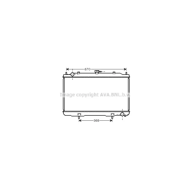 Radiateur, refroidissement du moteur AVA QUALITY COOLING DN2324