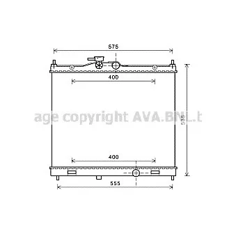 Radiateur, refroidissement du moteur AVA QUALITY COOLING DN2347