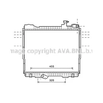 Radiateur, refroidissement du moteur AVA QUALITY COOLING DN2348
