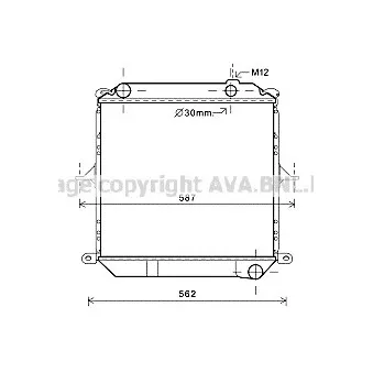 Radiateur, refroidissement du moteur AVA QUALITY COOLING DN2362